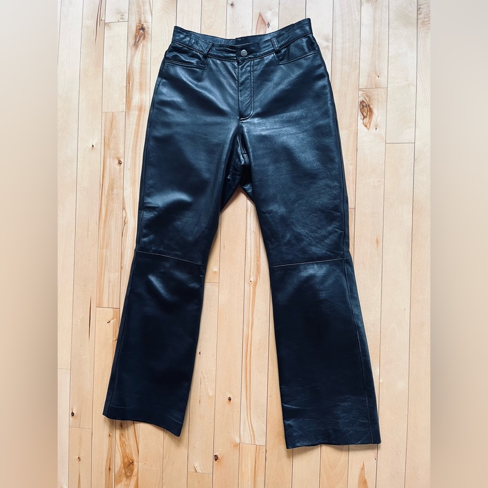 Vintage Black Leather Pants